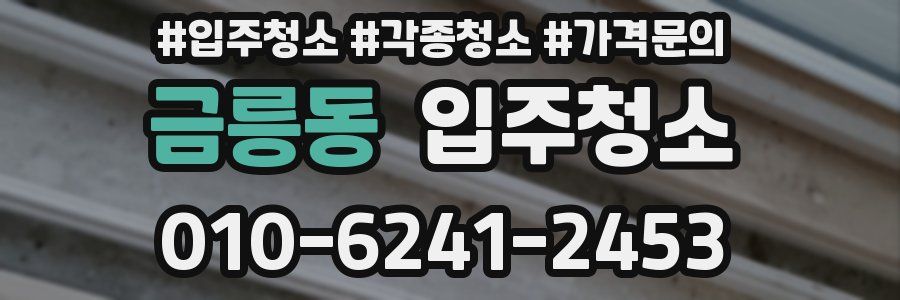 금릉동 이사청소