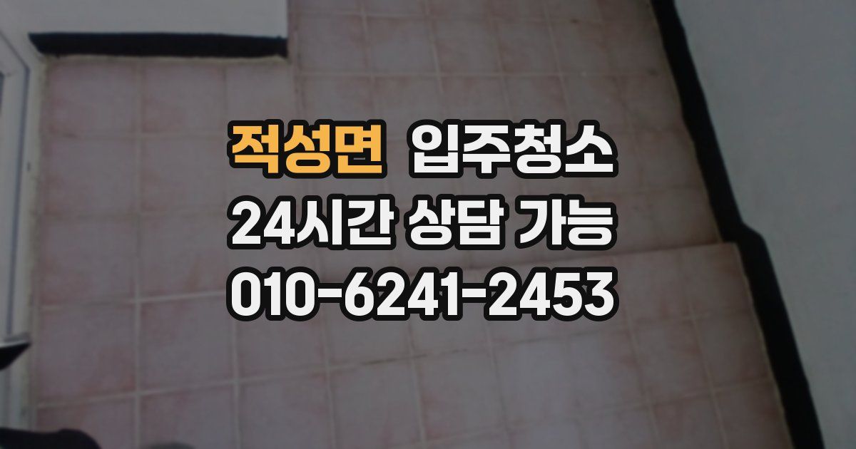 적성면 입주청소