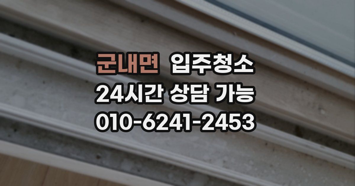 군내면 입주청소