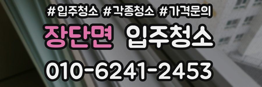 장단면 이사청소