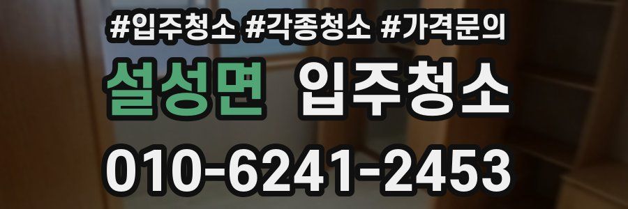 설성면 이사청소