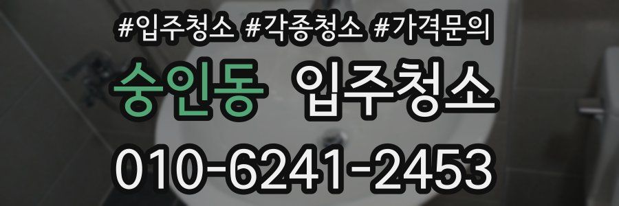 숭인동 이사청소