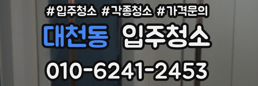 대천동 이사청소