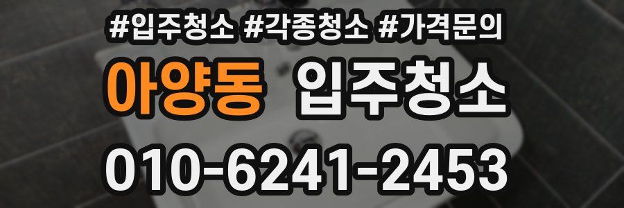 아양동 이사청소