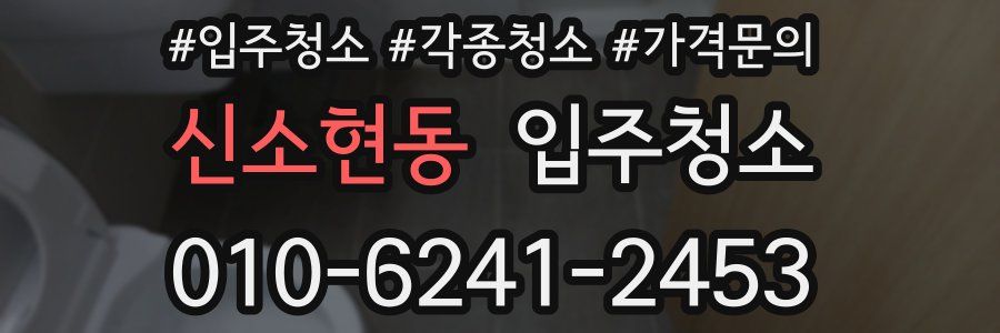 신소현동 이사청소