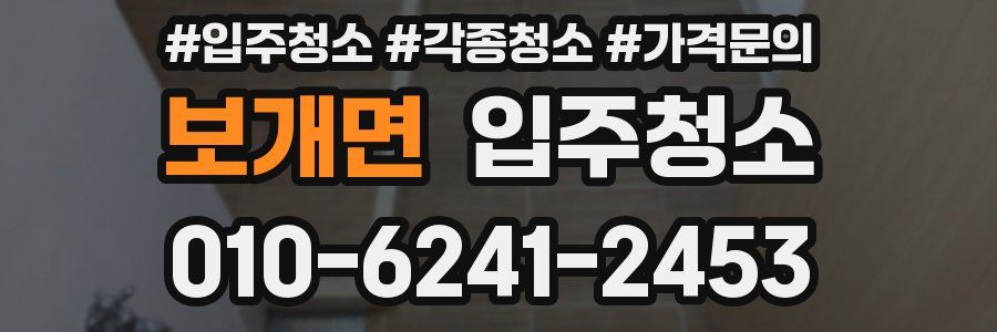 보개면 이사청소