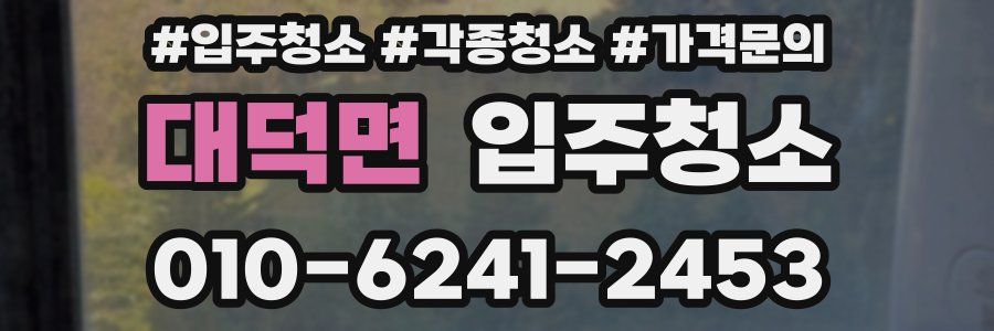 대덕면 이사청소