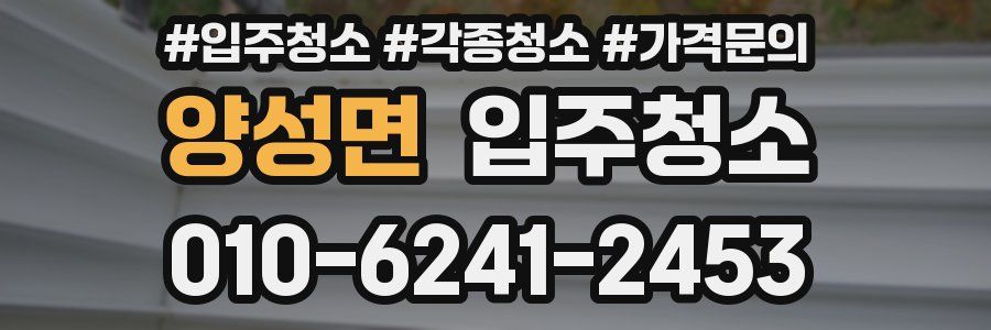 양성면 이사청소