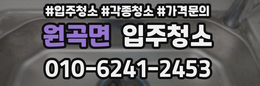 원곡면 이사청소