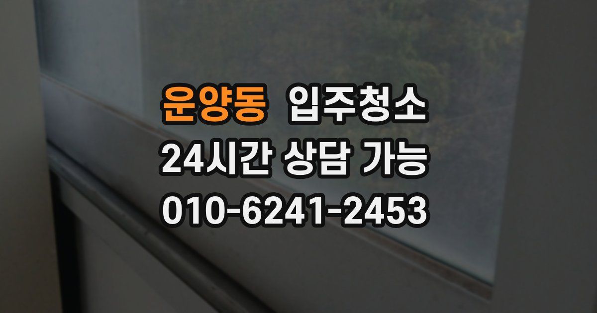 운양동 입주청소