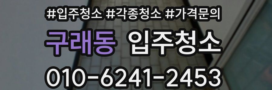 구래동 이사청소