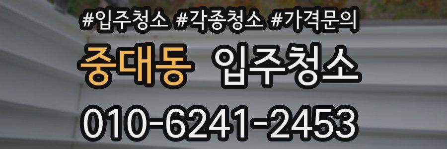 중대동 이사청소