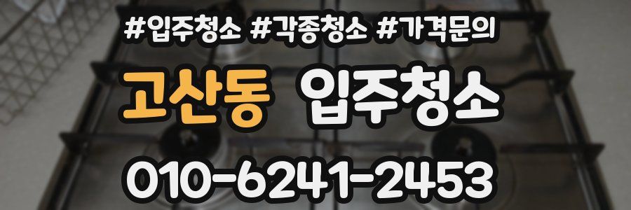 고산동 이사청소