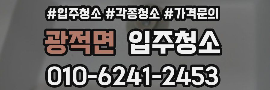 광적면 이사청소