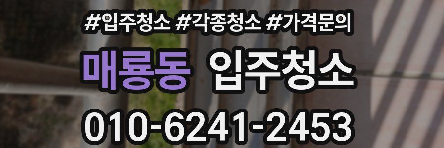 매룡동 이사청소