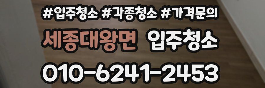 세종대왕면 이사청소