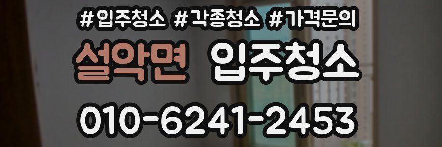 설악면 이사청소