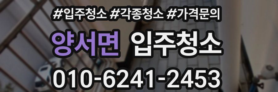 양서면 이사청소