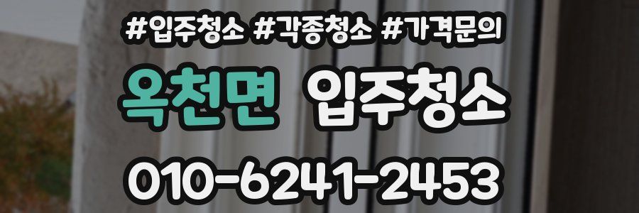 옥천면 이사청소