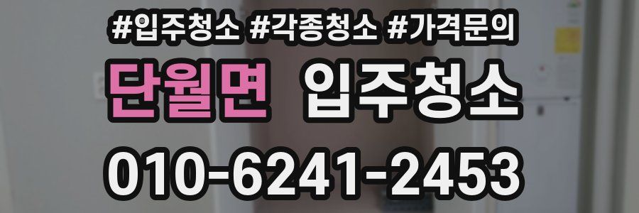 단월면 이사청소