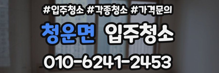 청운면 이사청소