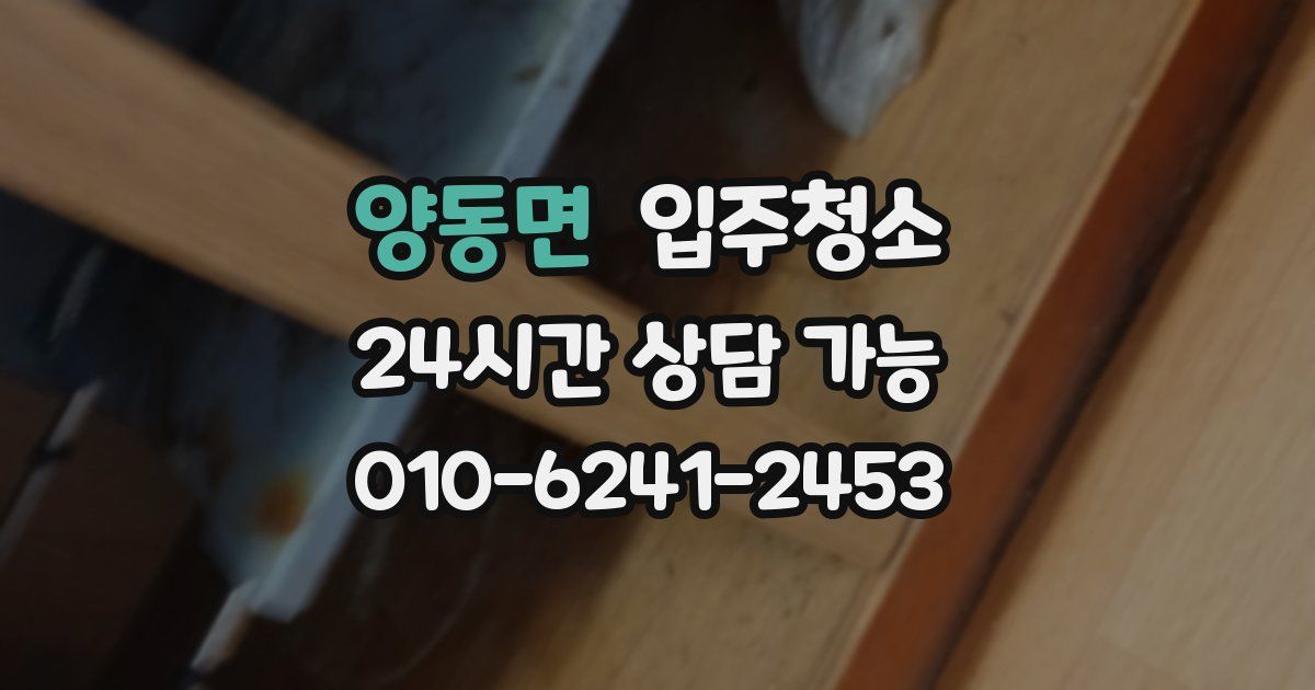 양동면 입주청소