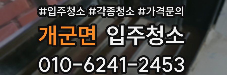 개군면 이사청소