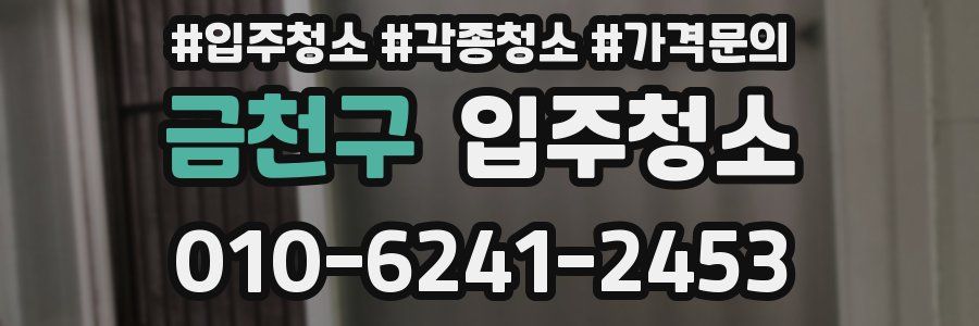 금천구 이사청소