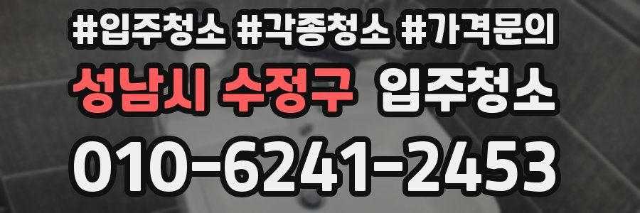 성남시 수정구 이사청소