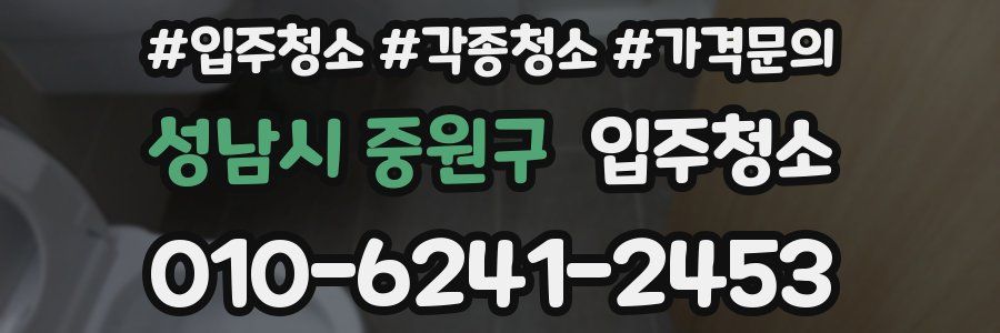 성남시 중원구 이사청소