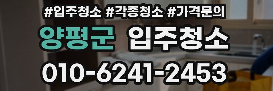 양평군 이사청소