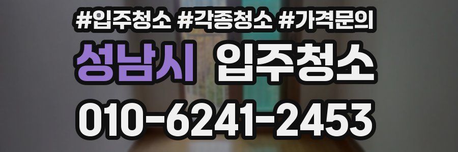 성남시 이사청소