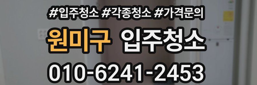 원미구 이사청소