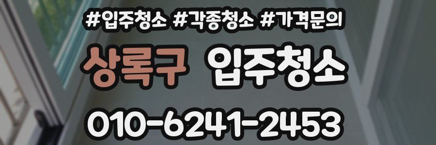 상록구 이사청소