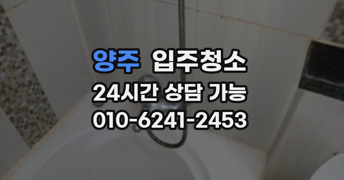 양주 입주청소