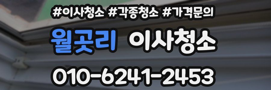 월곳리 이사청소