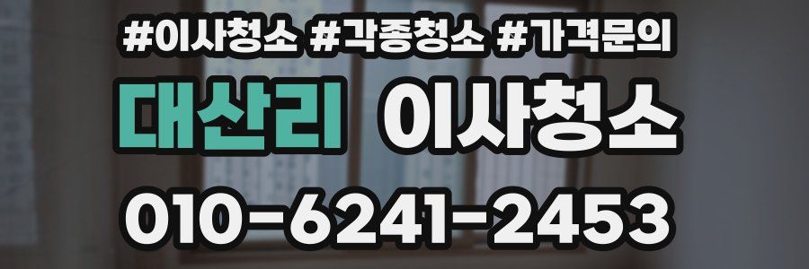 대산리 이사청소