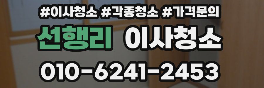 선행리 이사청소