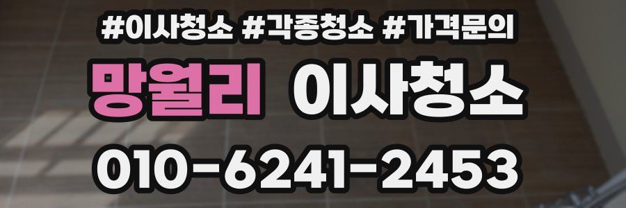 망월리 이사청소