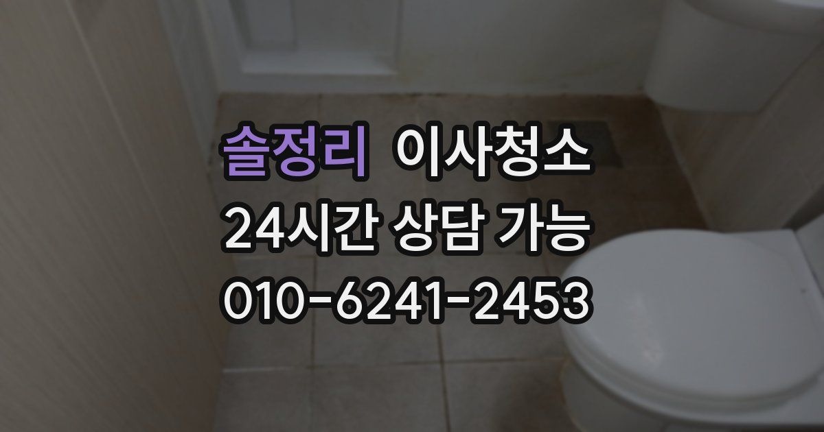 솔정리 입주청소