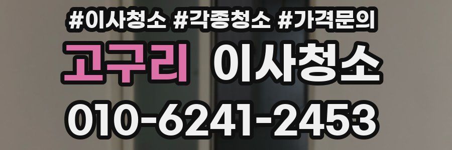 고구리 이사청소