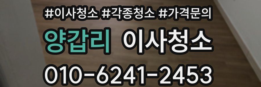 양갑리 이사청소