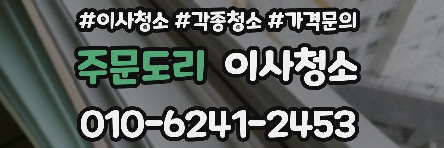 주문도리 이사청소