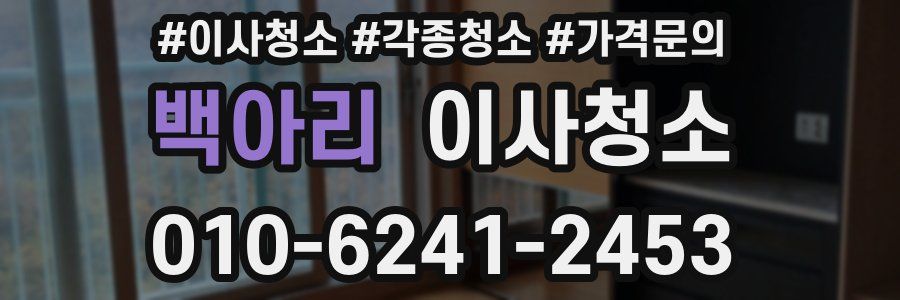 백아리 이사청소