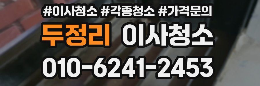 두정리 이사청소