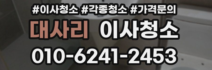 대사리 이사청소