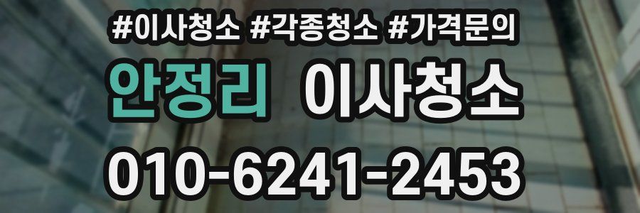 안정리 이사청소