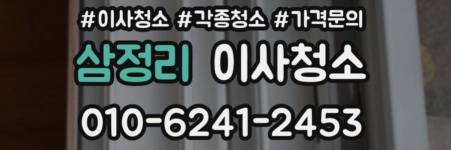 삼정리 이사청소