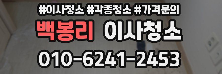 백봉리 이사청소