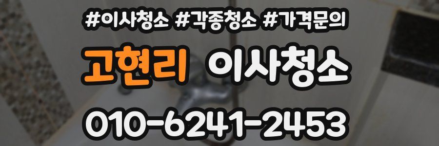 고현리 이사청소